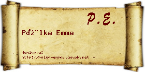 Pálka Emma névjegykártya
